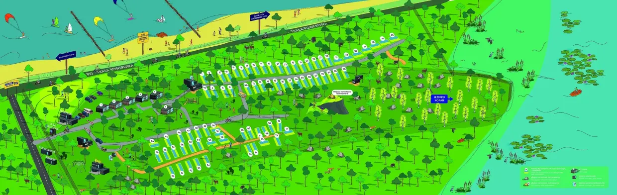 Mapa campingu FLY House Kopań