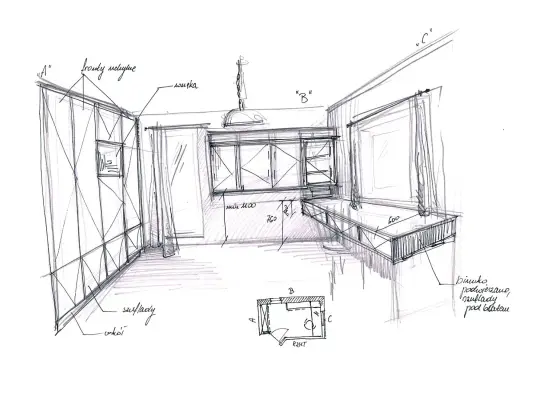 Plan architektoniczny domków HOUSE w Łebie